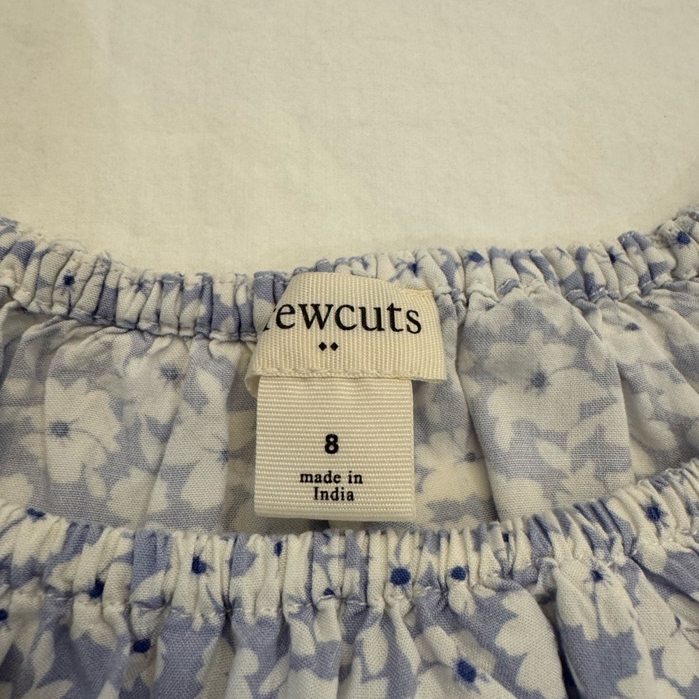 J. Crew Crewcuts Blue and White Floral Skort Set - Size 8 - Picture 5 of 7